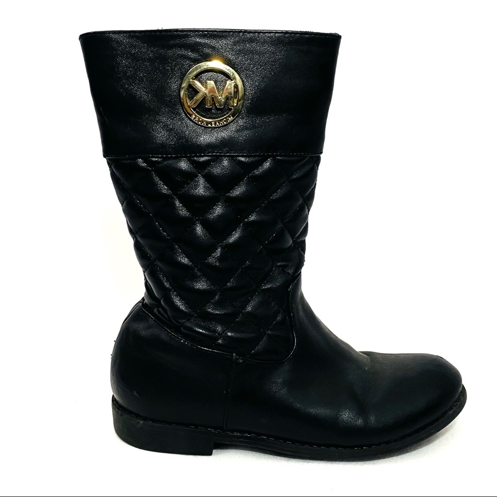 Michael Kors | Kid's tall leather boots, black, designer, size 9, like new